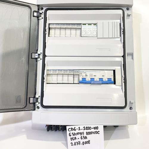 Jual Slocable PV Combiner Box 6 Strings 1000V DC 15A Fuse DC Breaker ...