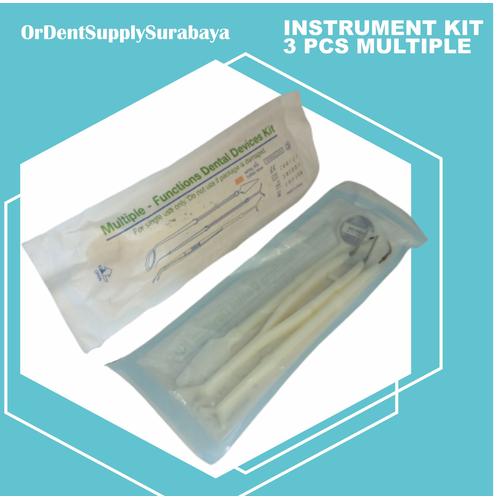 Jual Dental instrumen kit berisi sonde pinset gigi kaca Kota Surabaya
