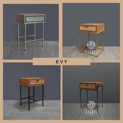 Side Table Rotan Jual Side Table Besi Rotan Minimalis - EVY - Kaki Silang, Hitam - Kab ...