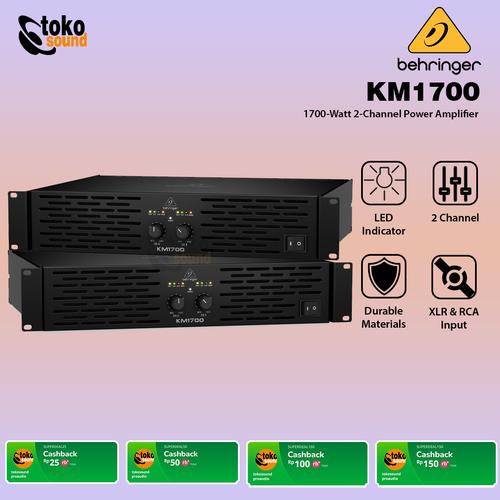 Jual Behringer KM1700 1700W 2channel Power Amplifier Jakarta Barat