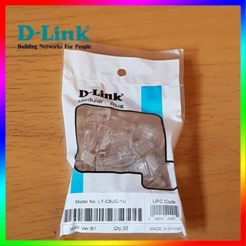 Jual DLINK Connector RJ45 Cat6 konektor rj45 dlink cat 6 isi 20 pcs