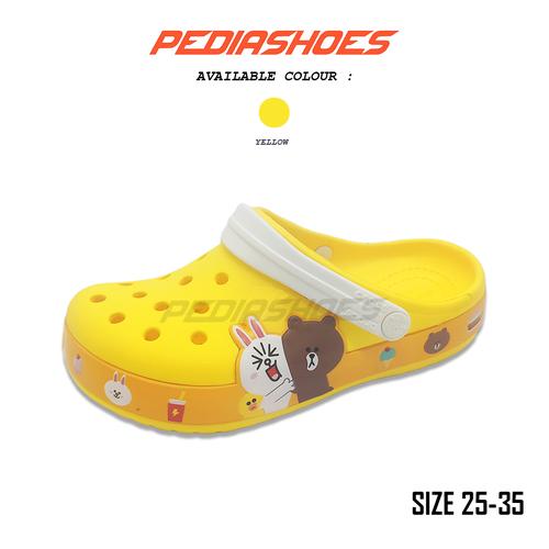 Brown Sandals Line Friends Crocs Crocs Line Friend Beli Line