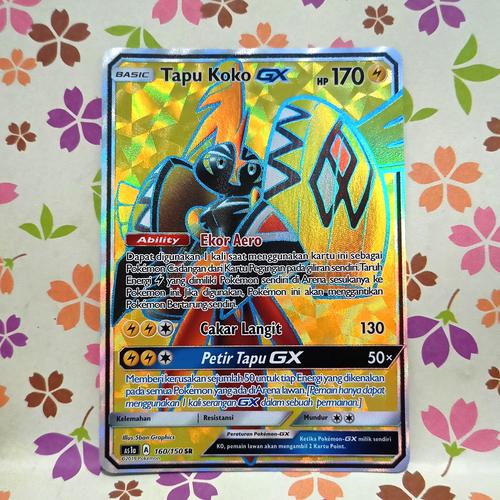 Jual pokemon tcg indonesia tapu koko gx SR foil Kota Bandung