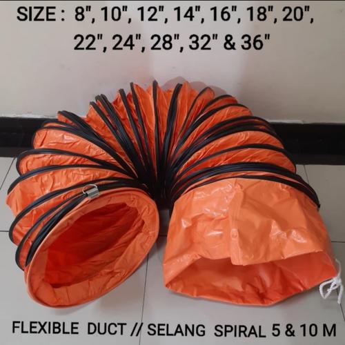 Jual Flexible Duct 36 inch 2,5 meter, selang ducting meter
