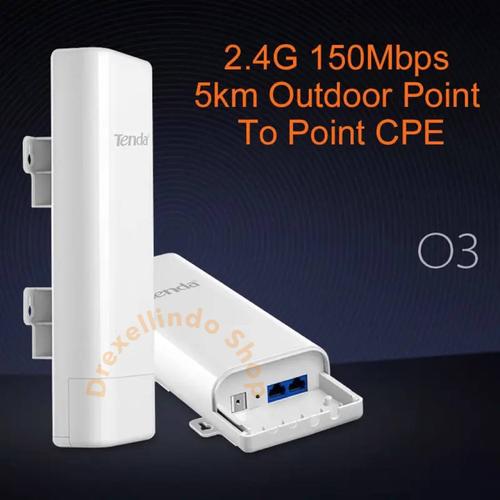 Jual TENDA O3 5Km Outdoor Point To Point CPE 12dBi Router AP Outdoor 03