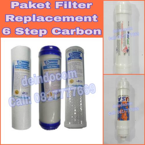 Jual Paket Filter Replacement 6 Step Post Carbon - Filter No.1, 2, 3, 5 ...