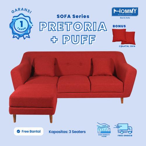 Jual Sofa Pretoria 3 Seater + Puff HOMMY (Sofa L / Sofa Sudut) Kab. Tangerang HOMMY Bed