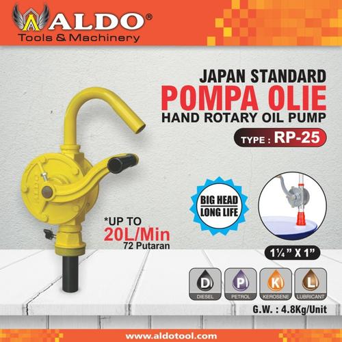 Jual ALDO POMPA OLI METAL HAND ROTARY OIL PUMP RP 25 RP25 RP25 Kota Madiun TEKNIK LJ