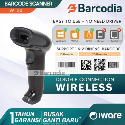 Promo 2D WIRELESS BARCODE SCANNER IWARE ULTRON W20 QR CODE EFAKTUR