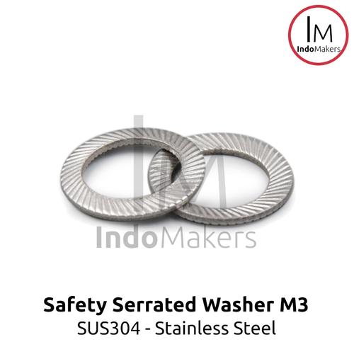 Jual DIN9250 Safety Lock Washer Conical Serrated Stainless Steel SUS304