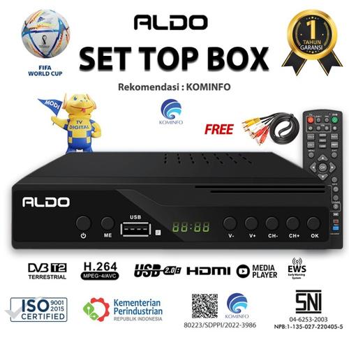 Jual Matrix Stb Set Top Box DVB T2 Digital TV Kominfo HD 1080p ready Merk Aldo Jakarta