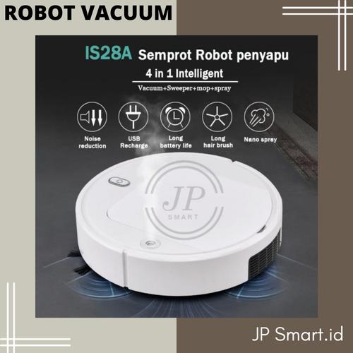 Promo Robot Vacuum IS28A IS28 Jallen Gabor sedot Debu sapu dan pel otomatis RS300 HITAM Kota