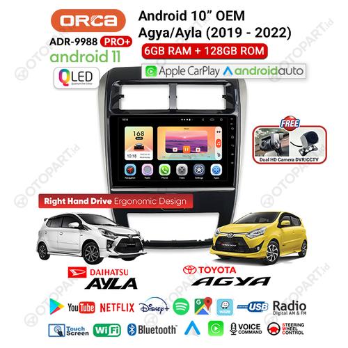 Jual Head Unit Android Auto CarPlay 10″ inch PRO+ DVR AGYA 2019-2022 ...