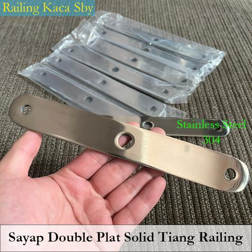 Jual SAYAP PLAT DOUBLE TIANG RAILING KACA SOLID SUS304 - Kota Surabaya ...