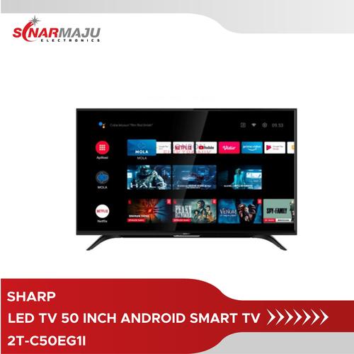 Jual SHARP LED TV 50 INCH 2TC50EG1I ANDROID SMART DVBT2 / 50EG1I