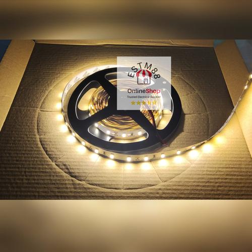 5630 SMD LED Strip Light Kit - 5M 300 LEDs, White Light + 11-Key RF Remote + 12V 5A Power Supply