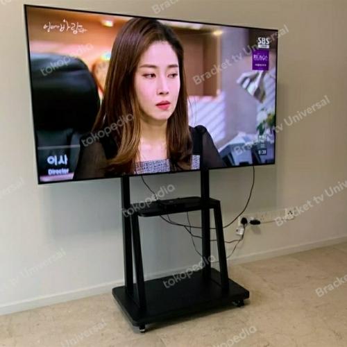 Promo bracket tv standing ada roda braket breket tv 43 50 55 60 65 70 ...
