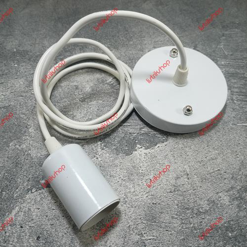 Gambar Fitting Lampu Gantung Minimalis E27 Body Besi - Putih dari ListrikShop Kab. Bandung Tokopedia