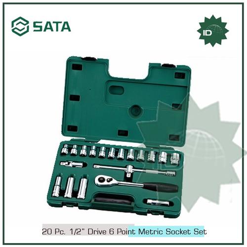 Jual Kunci Socket Set 20 Pcs 1/2 Inch (METRIC) 09005 SATA - Jakarta ...
