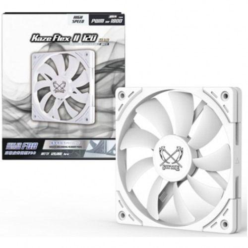 Jual SCYTHE KAZE FLEX II 120 SLIM WHITE PWM 1800 RPM Air Flow Fan Case