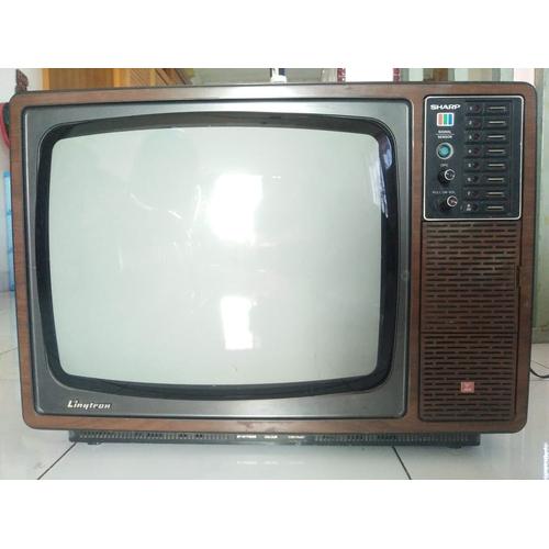 Jual vintage TV Sharp Linytron 18 inch Jadul lawas era 80an RUSAK