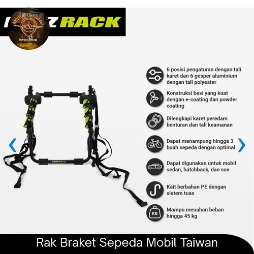 Bracket Sepeda Mobil Jual Bike Rack bracket Sepeda Mobil kapasitas 3 sepeda Buzz Rack Taiwan ...