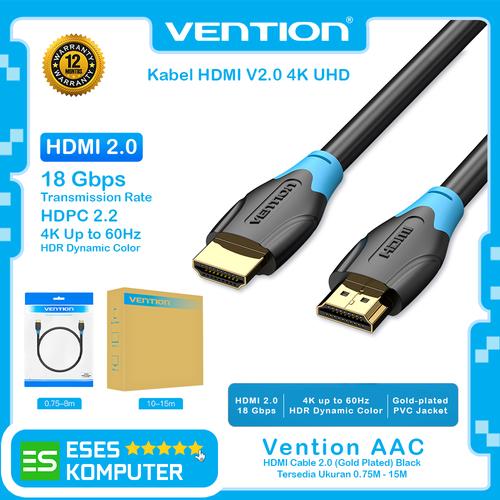 Jual Kabel HDMI Vention AAC Male to Male Gold Plated HDMI 2.0 UHD 4K ...