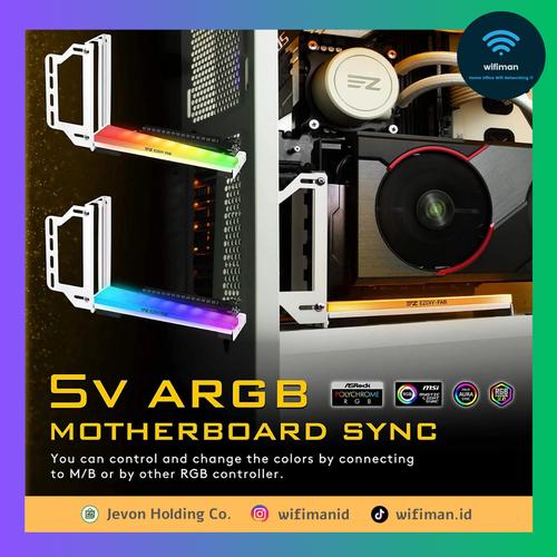 Jual EZDIY ARGB Vertical GPU Mount PCIe Gen 3.0 Riser VGA RTX Gen3 ...