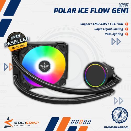 Jual Fan Liquid Cooler Single Fan RGB NYK Nemesis POLAR ICE FLOW GEN1