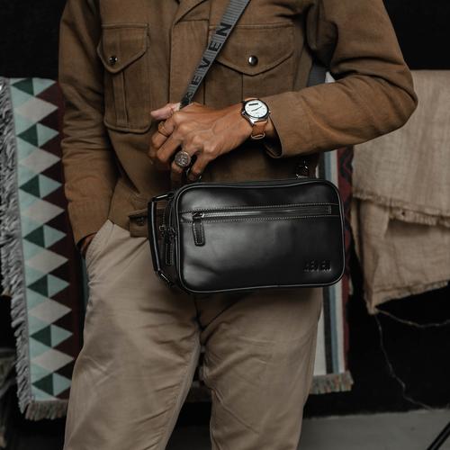 Promo Pouch Bag Pria Kulit Asli Handbag Cowok Clutch Slingbag Leather ...