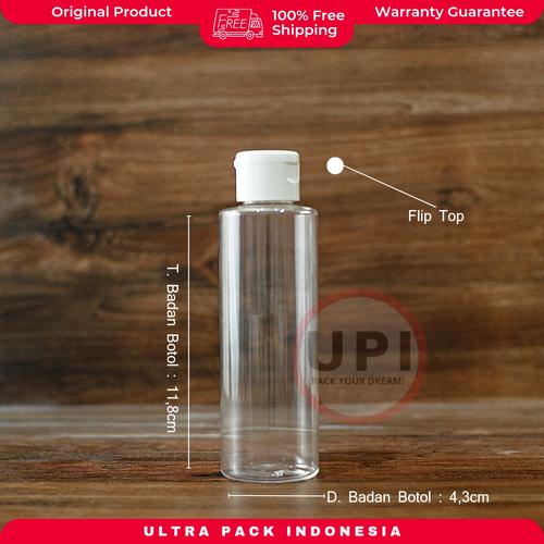 Jual BOTOL PET RF 150ML CLEAR & FLIP TOP PUTIH [ Kemasan Botol Fliptop ...