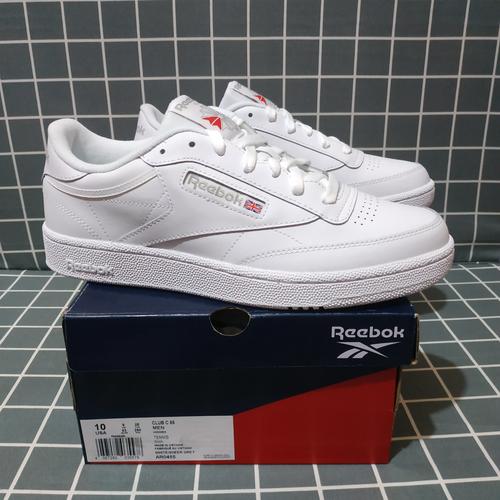 Jual Sneakers Reebok Club C 85 White Sheer Grey Mens Casual