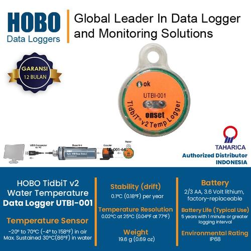 Jual Alat Ukur Suhu Air HOBO UTBI-001 TidbiT v2 Water Temp Data Logger ...