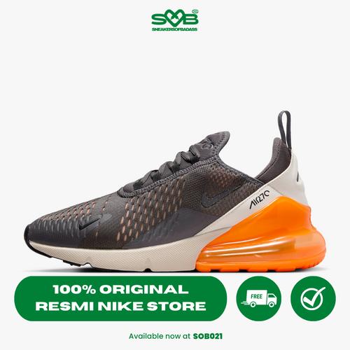 Jual Nike Men's AIR Max 270 Thunder Grey/Orange Black AH8050-024
