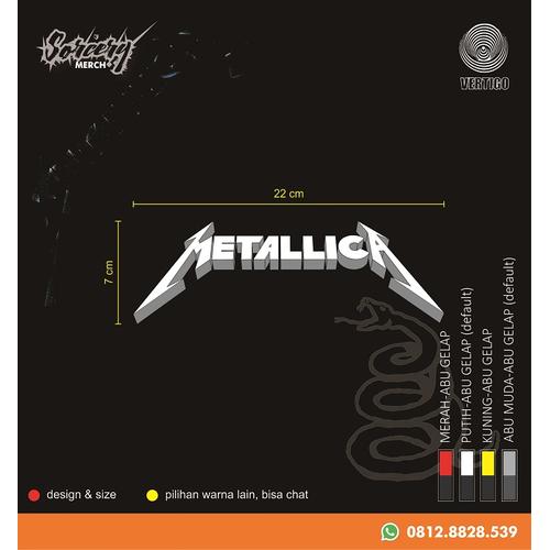 Jual METALLICA logo (3D model) cutting sticker - Jakarta Timur ...