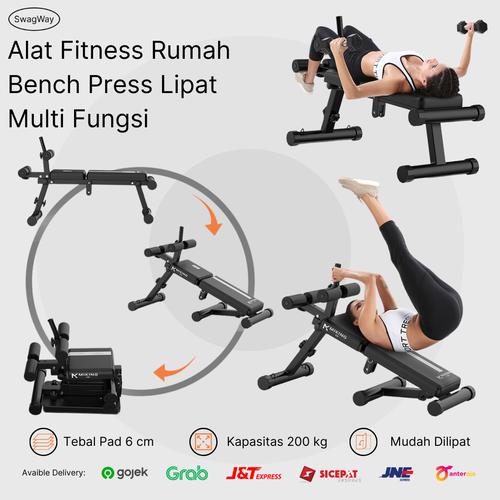 Jual Alat Fitness Rumah Sit Up Bench Press Home Bangku Set Benchpress