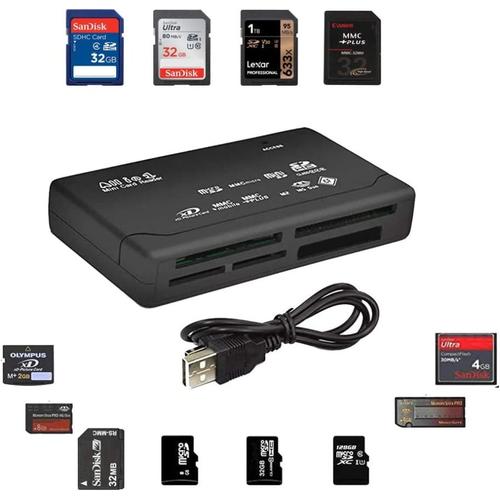 Jual Card Reader All In One For SD Card-Micro SD-Pro Duo-Compact Flash ...