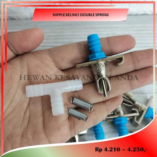 Jual Nipple Kelinci Double Spring Alat Minum Otomatis Kelinci Marmut ...