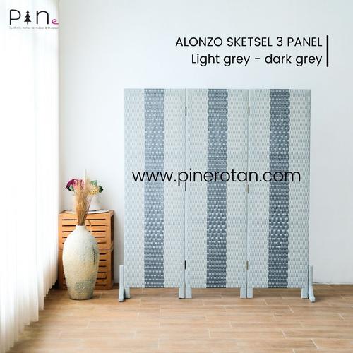 Promo Sketsel Rotan Polos / Sekat Partisi Ruangan Pine Rotan Alonzo 3