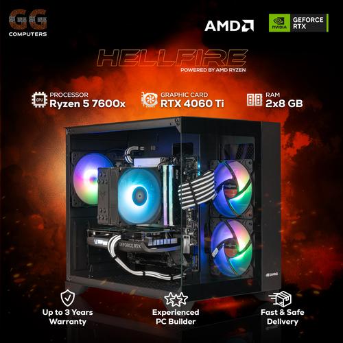 Jual PC Gaming AMD | Ryzen 5 7600X | RTX 4060 TI 8GB | 256GB NVMe 16GB ...
