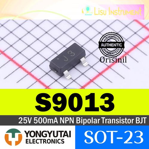 Jual S9013 25V 500mA NPN Bipolar Transistor J3 SOT23 Yongyutai
