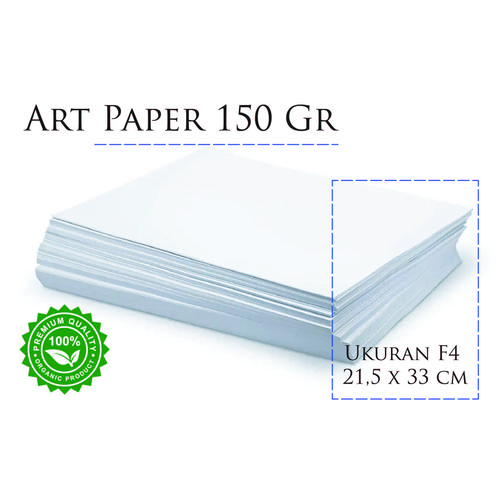 Jual Kertas Art Paper / Art Carton F4 (Folio) 150 Gr / Gsm Putih Glossy