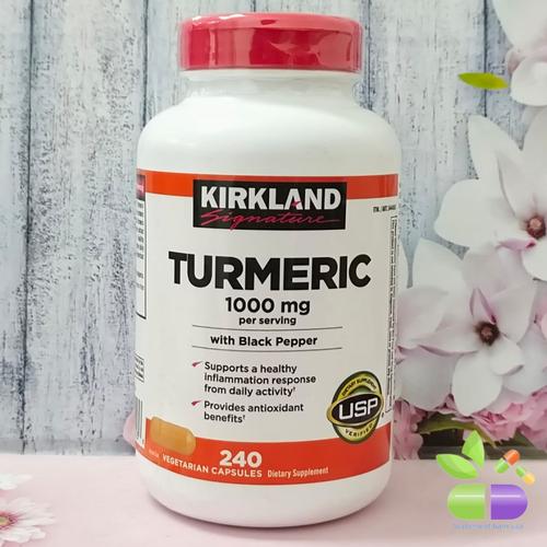 Jual Kirkland Signature Turmeric 1000mg 240 Vegetarian Capsules
