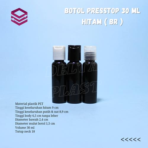 Jual BOTOL PRESTOP 30 ML HITAM / BOTOL DISCTOP 30 ML HITAM - Kota ...