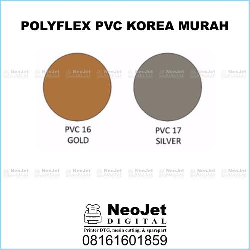 Jual Polyflex PVC Gold Silver Poliflex Polyplek Korea Murah Sablon ...
