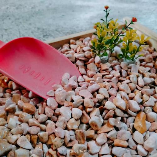 Jual Batu taman orange bali / batu dekorasi taman dan aquarium 1 kg