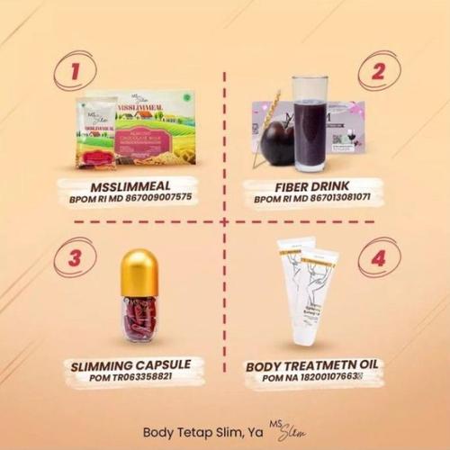 Jual [READY] MS SLIM MEAL MS GLOW (MEAL, FIBER DRINK, OIL, CAPSULE ...