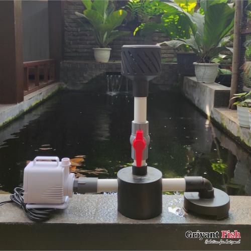Jual Paket Set Instalasi Pompa Skimmer Statis Vacuum Drain Kolam Koi Kab. Banyumas Griyant