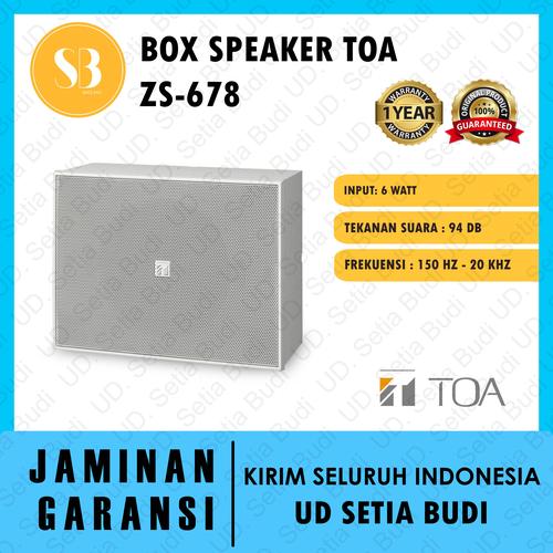 Toa Box Jual TOA Box Speaker ZS-678 Asli dan Bergaransi - Kota Surabaya - U.D ...