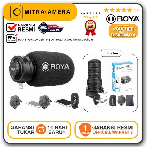 Jual BOYA BYDM200 Lightning Connector Stereo Mic Microphone Kota